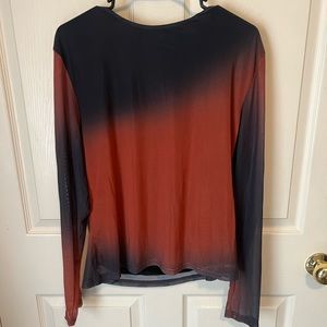 NWT XXL Rust-brown/grey top